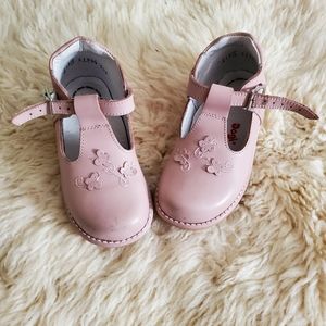 100% leather pink girl's shoes
